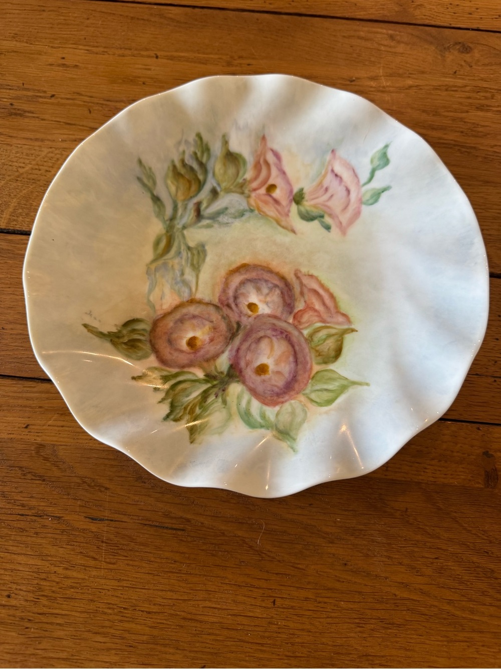 Antique Gallery Collections "Kanzo" by Michielotto ceramic floral plate.